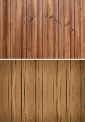 Wood texture. Lining boards wall. Wooden background. pattern. Showing growth rings. set