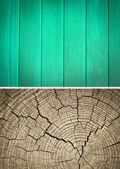 Fototapeta premium Wood texture. Lining boards wall. Wooden background. pattern. Showing growth rings. set