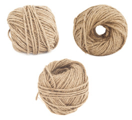 wool yarn set isolated
