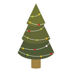 Fototapeta premium colorful green abstract christmas tree with trunk vector illustration