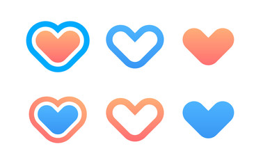 Set of Hearts Icons