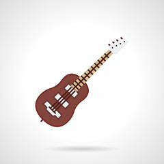 Bass-guitar flat color vector icon