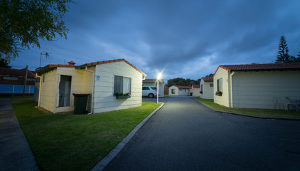 Fototapeta na wymiar Australian family house on Walpole , Westen Australia . night scene .