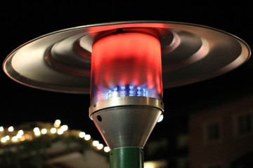 Heizpilz auf dem Weihnachtsmarkt