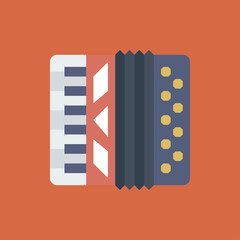 accordion icon. flat design