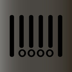 barcode icon. flat design