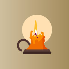 candle icon. flat design