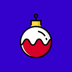 christmas tree toy icon. flat design