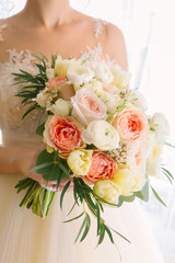 Wedding bouquet in bride's hands