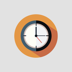 clock icon. flat design