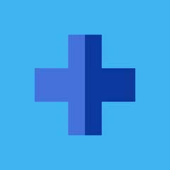 medical cross icon.flat design