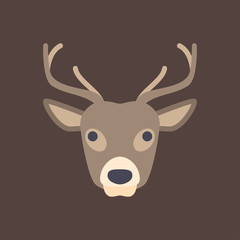deer icon. flat design