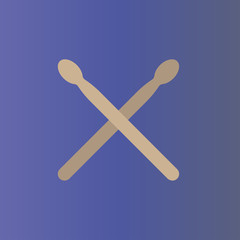 drumsticks icon. flat design
