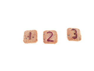 number cookies 1, 2, 3,