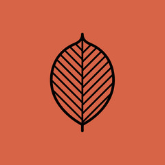 leaf icon. flat design