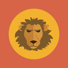 leo icon. flat design