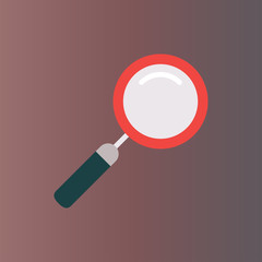 magnifier icon. flat design