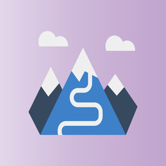 mountain icon. flat design