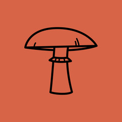 mushroom icon. flat design