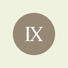rome nine icon. flat design