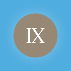 rome nine icon. flat design