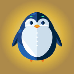penguin icon. flat design