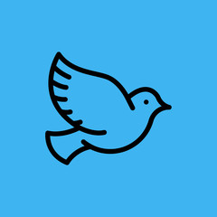 pigeon icon. flat design