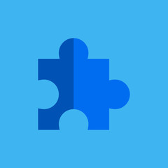 puzzle icon. flat design