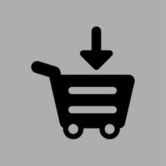 purchase cart icon. flat design