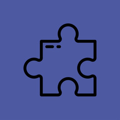 puzzle icon. flat design