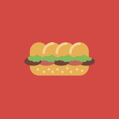 sandwich icon. flat design