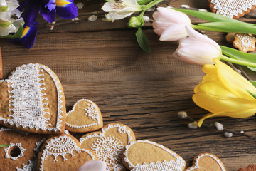 gingerbread heart-shaped