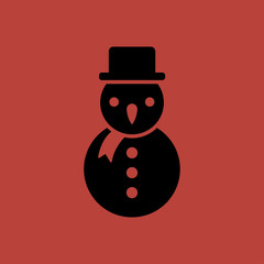 snowman icon. flat design