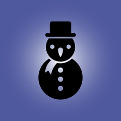 snowman icon. flat design