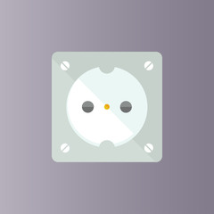 socket icon. flat design