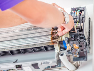 Air conditioner cleaning process and service