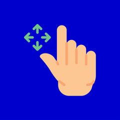 tap and hand icon. flat design