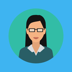 woman teacher icon. flat design