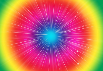 Obraz premium Abstract sparkles rays light explosion colorful background/texture.