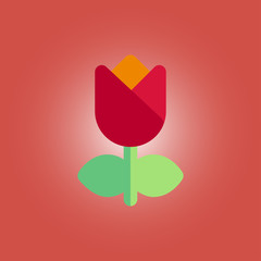 tulip icon. flat design