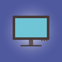 tv-set icon. flat design