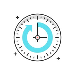 Color box icon, timer concept illustration, icon