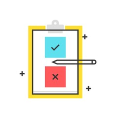 Color box icon, survey concept illustration, icon