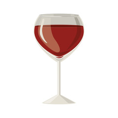 silhouette with drink in color red vector illustration