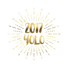 Fototapeta na wymiar New year celebration gold glitter foil starburst design