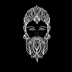 man with hipster style
beautiful painted a man with a beard hipster sketch on a white background
