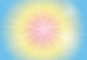 Obraz premium Abstract sparkles rays light explosion pastel color background/texture.