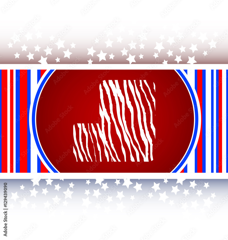 Poster abstract icon on internet button