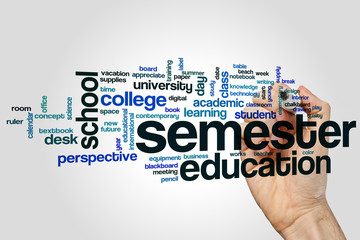 Semester word cloud