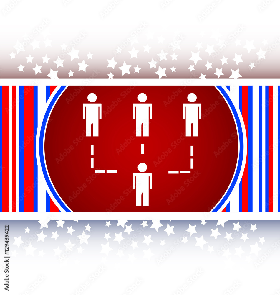 Poster icon button with net of man inside